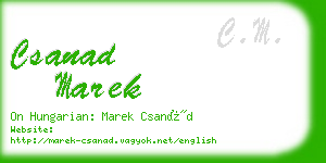 csanad marek business card